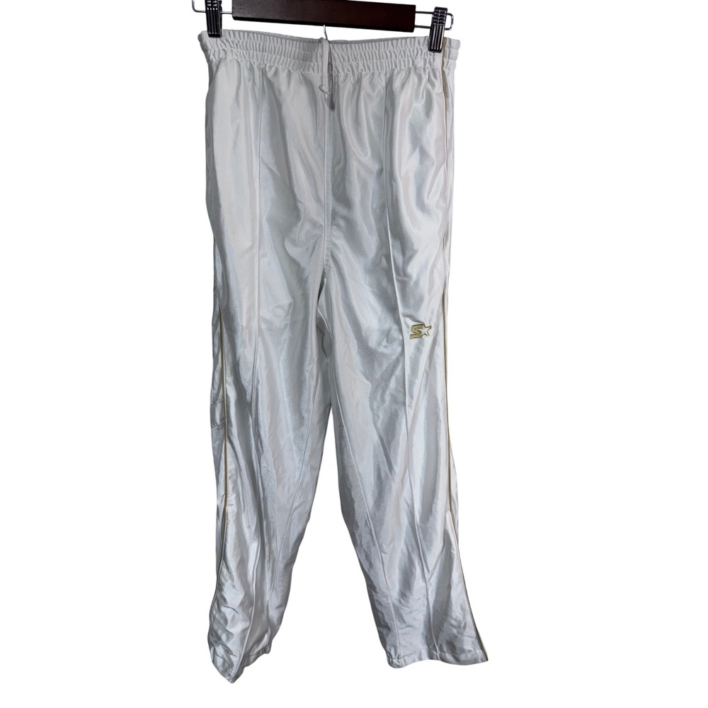 Starter S White Track Pants Men's Mesh Lined Athletic Windbreaker